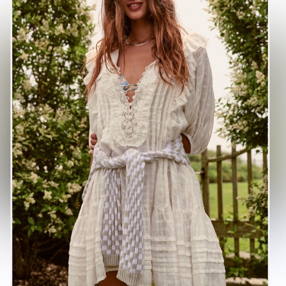 Free People Elora Ruffled dress Size ~ XS